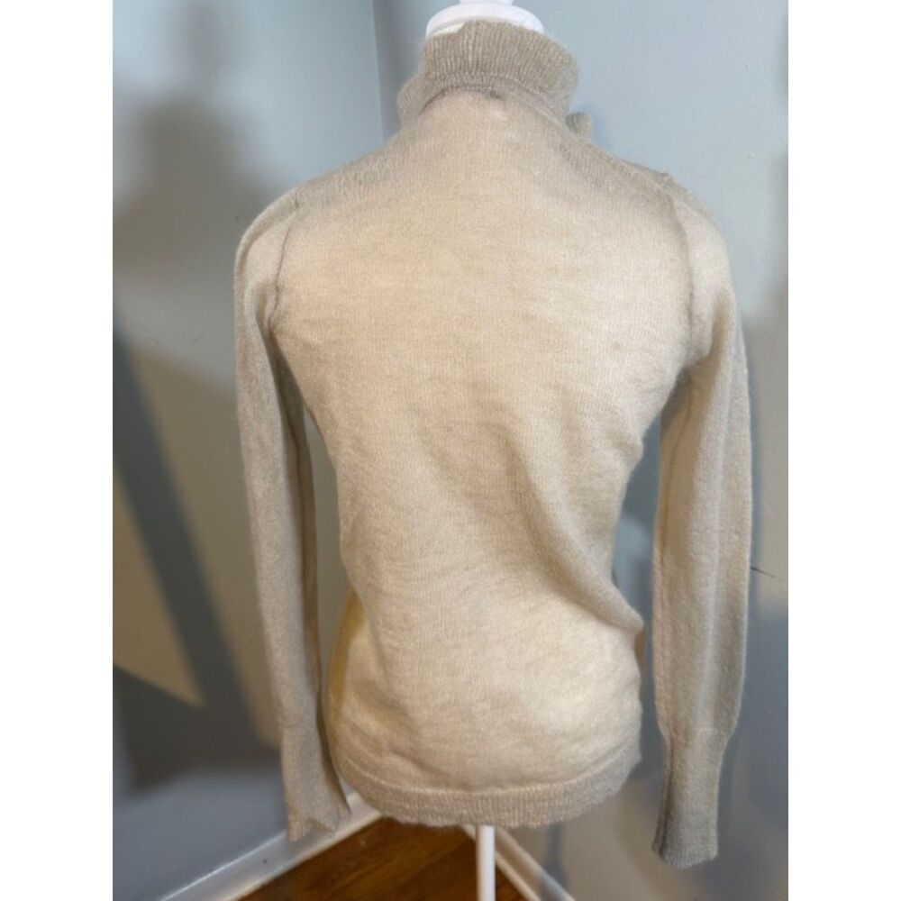 J Crew Mohair Wool Ruffle Cardigan‎ XS Ivory Cream Fall 2010 As Is Flaw Coquette - Picture 4 of 7